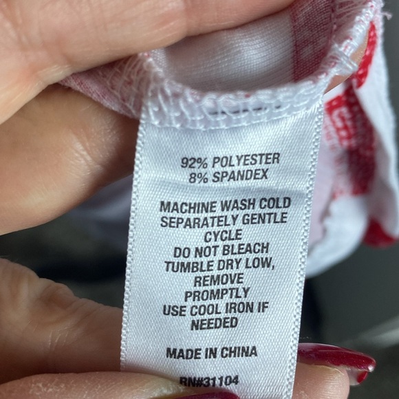 Liberty Park US Flag Print Kimono Cardigan Patriotic July 4 Stars Stripes L NWT - Picture 4 of 4